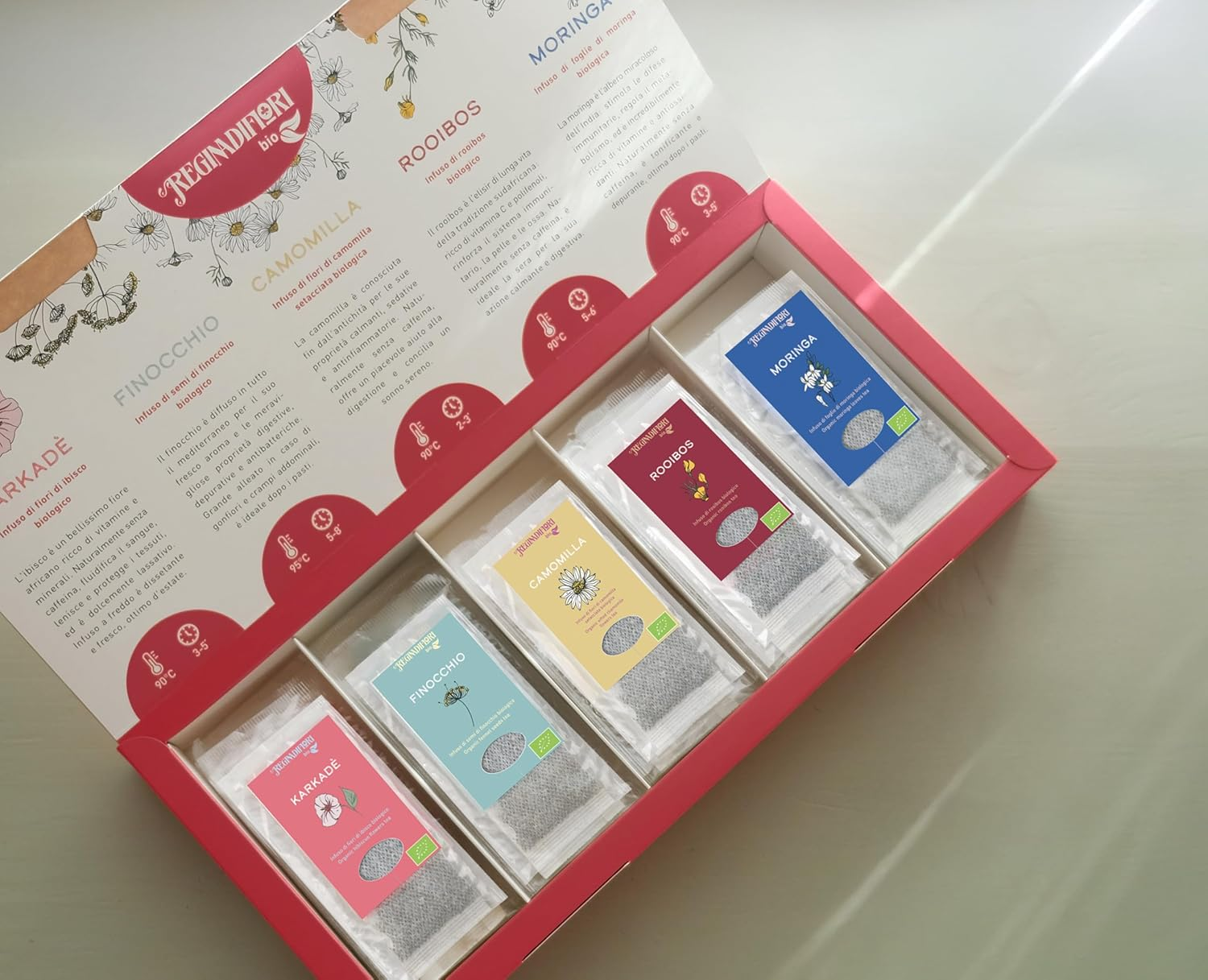 Reginadiflori Bio – Cofanetto Infusioni Biologiche 30 filtri
