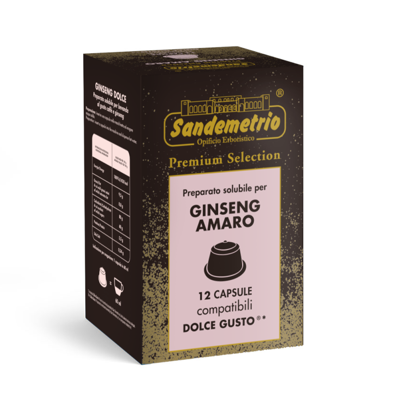 Sandemetrio Ginseng Amaro - 12 Capsule Compatibili Dolce Gusto
