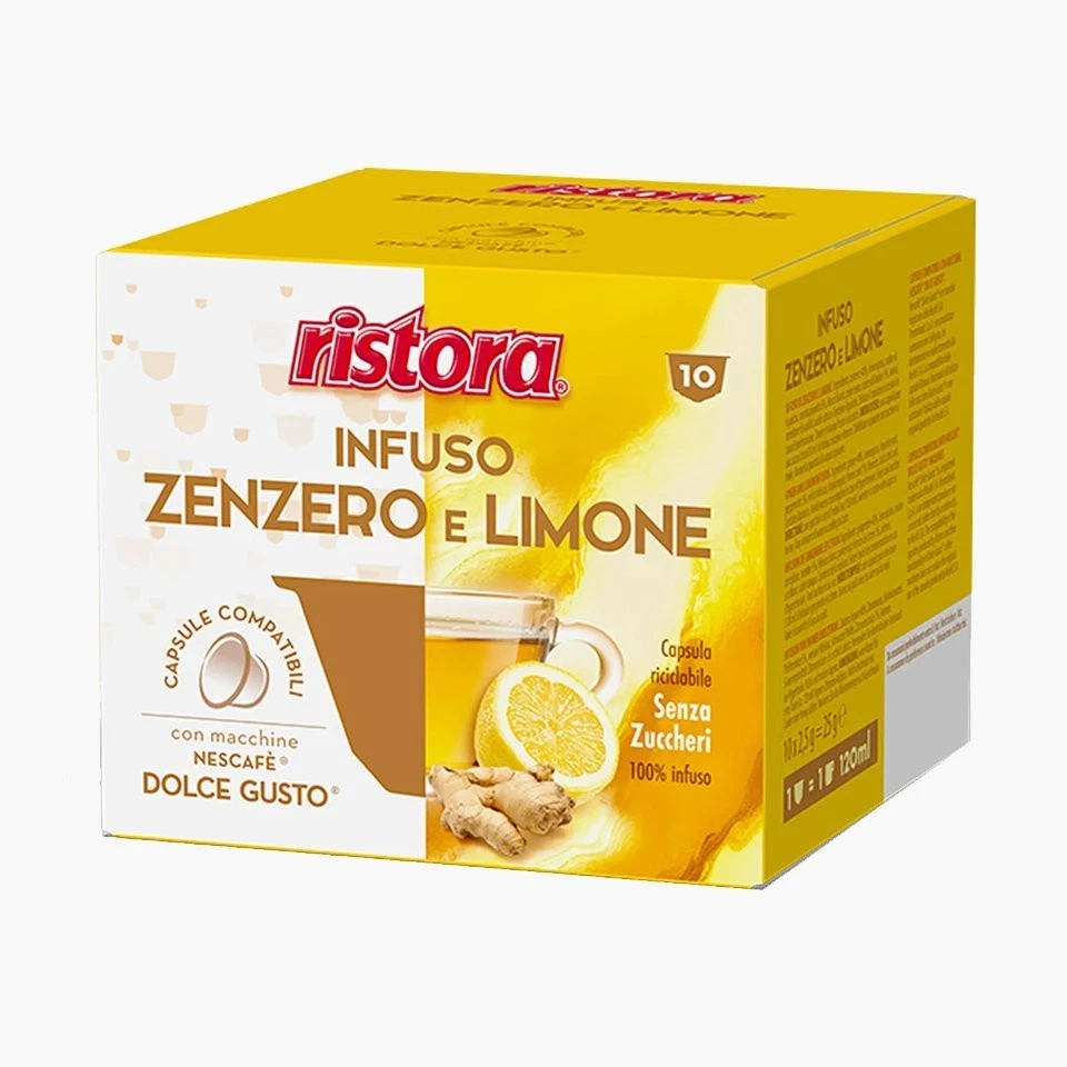 Infuso Zenzero e Limone Ristora - 10 Capsule Dolce Gusto
