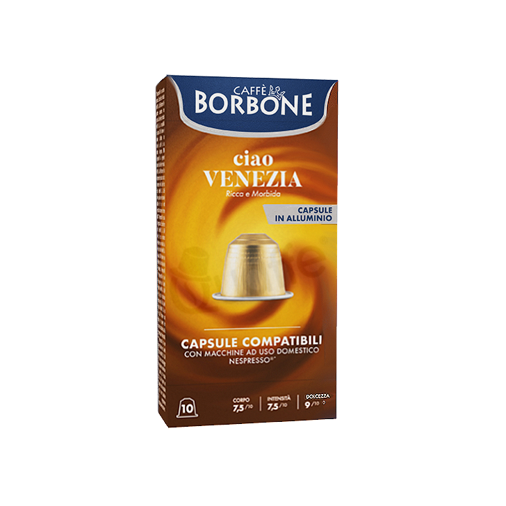 Caffè Borbone Ciao Venezia - 10 capsule in alluminio compatibili Nespresso