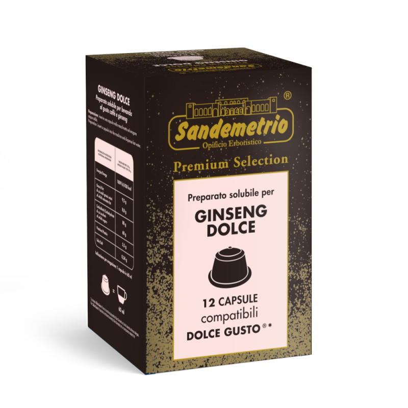 Sandemetrio Ginseng Dolce - 12 Capsule Compatibili Dolce Gusto