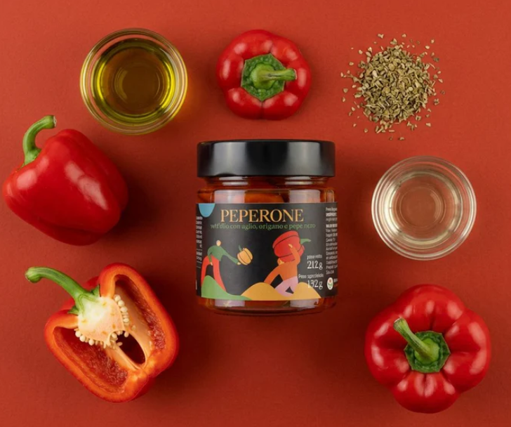 Peperone Sott'olio con Aglio, Origano e Pepe Nero – Minnelea