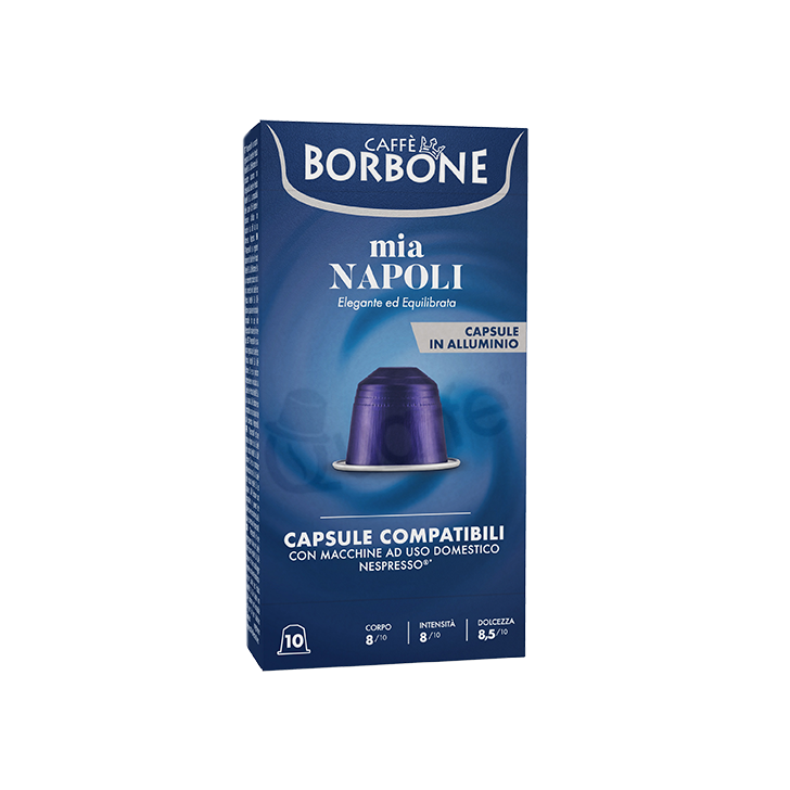 Caffè Borbone Mia Napoli - 10 capsule in alluminio compatibili Nespresso