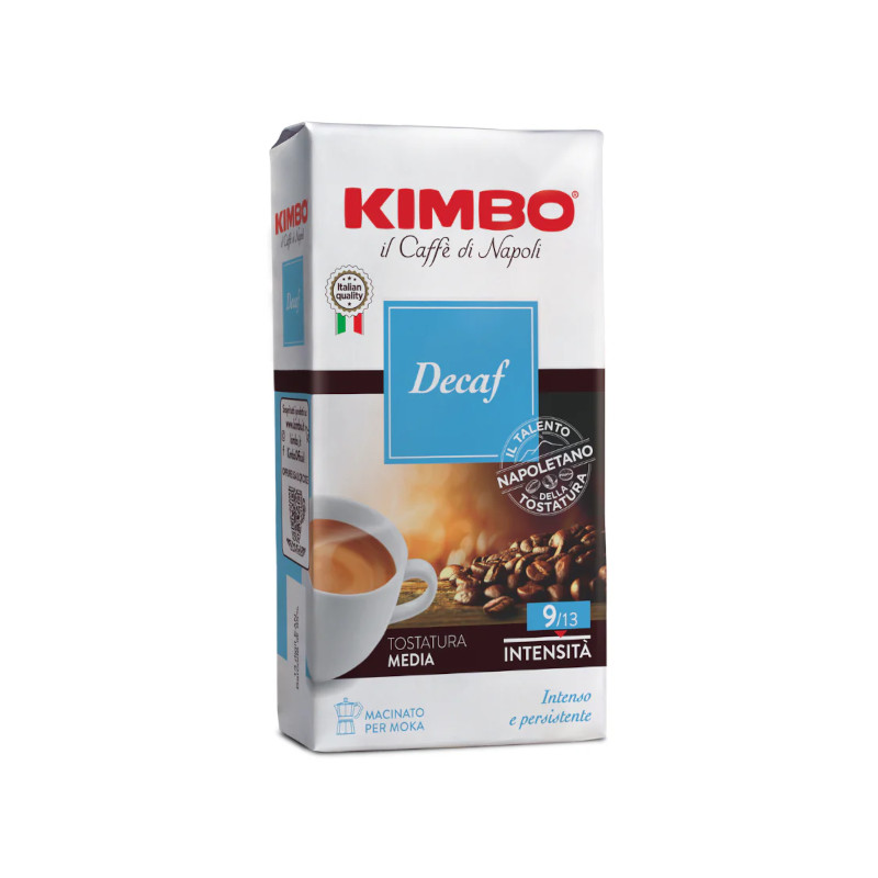 Kimbo - Decaf il Caffè di Napoli Macinato per Moka 250g