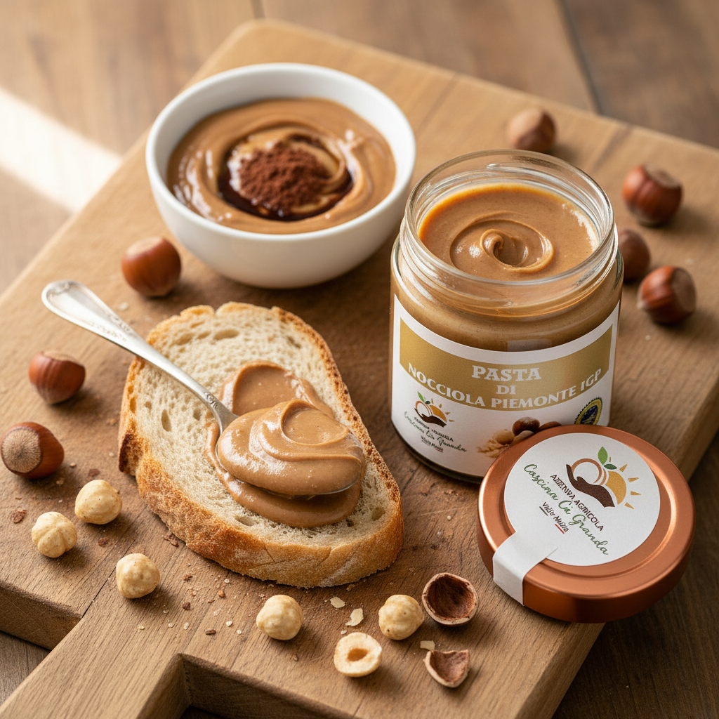 Pasta di nocciole al 100% Nocciole Piemonte IGP. 0% Compromessi. Senza Glutine