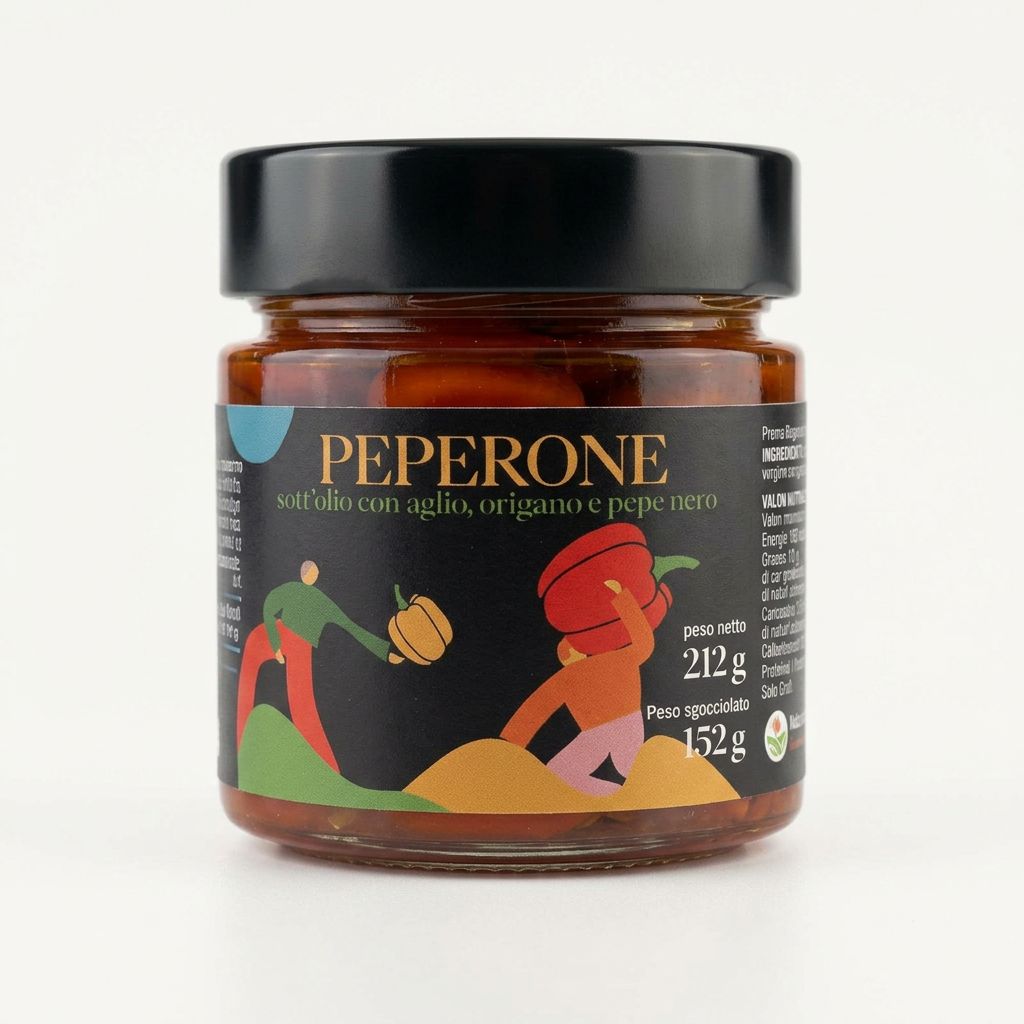 Peperoni Sott'Olio EVO Artigianali - Antipasto Mediterraneo