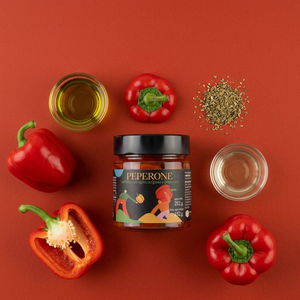 Peperoni Sott'Olio EVO Artigianali - Antipasto Mediterraneo