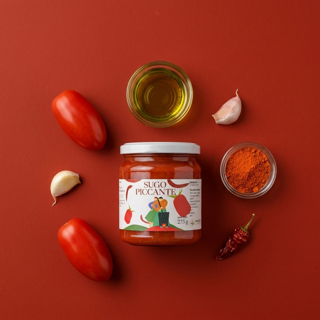 Sugo all'Arrabbiata Artigianale - Piccante, con Peperoncino e Olio EVO