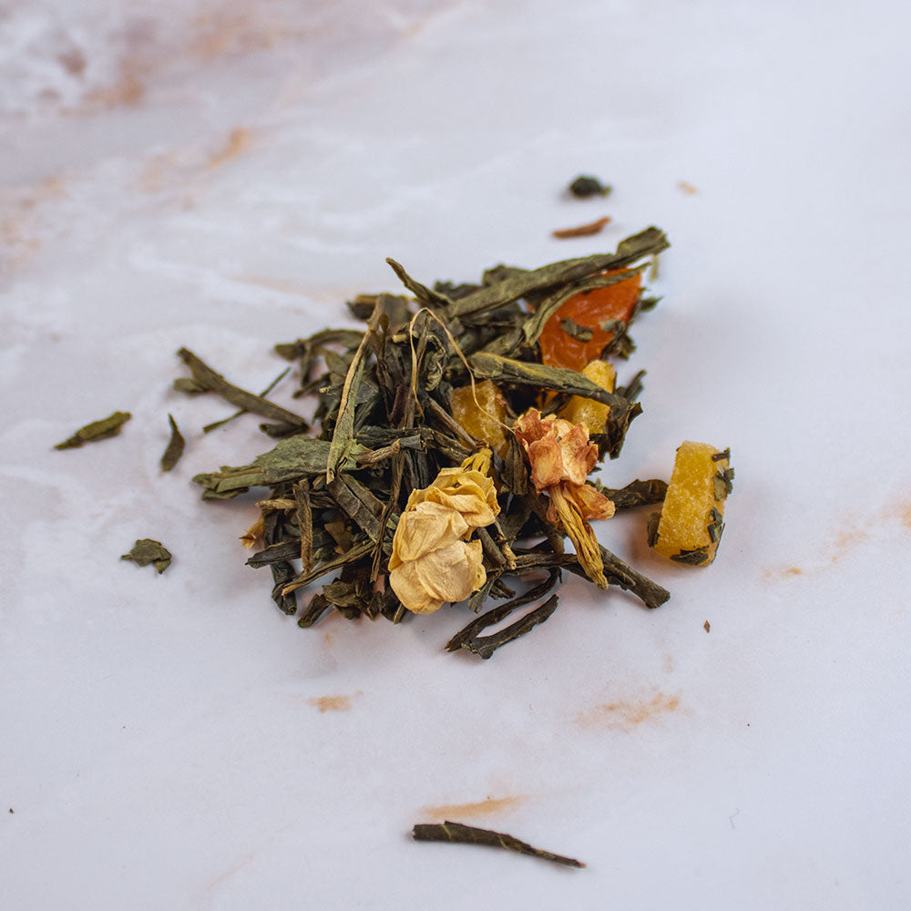 Tisana Secondo Chakra - Tè Verde, Albicocca, Mango e Arancio